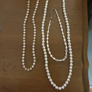 3 Pearl Necklaces